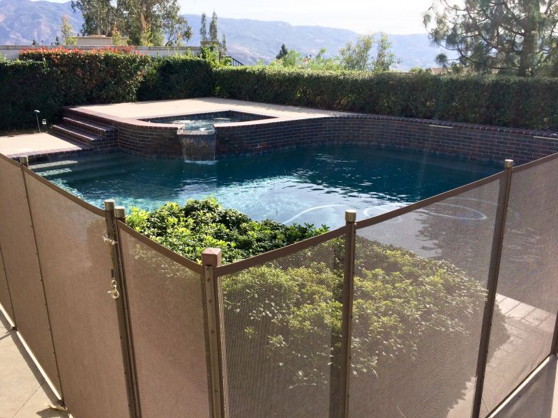 Mesh Pool Safety Fence in Garden